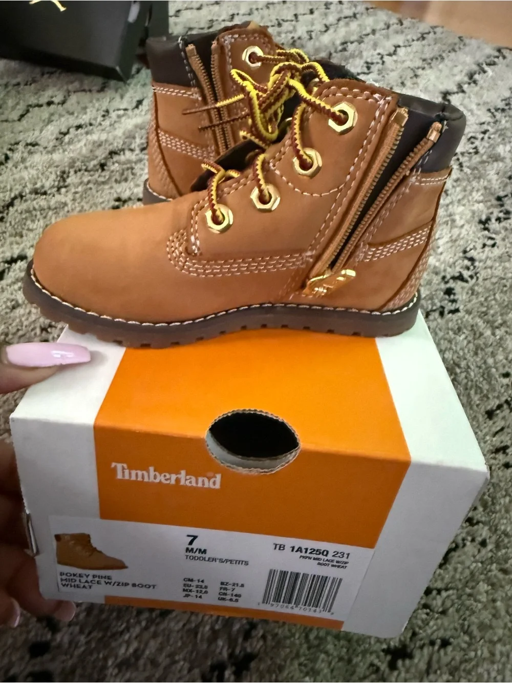 Timberland Kids Tan Leather Lace-Up & Zip Ankle Boots